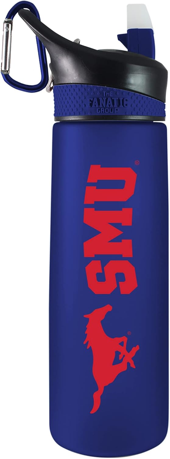 Southern Methodist Tritan Plastic Frosted Sport Bottle, Design-1 - Blue