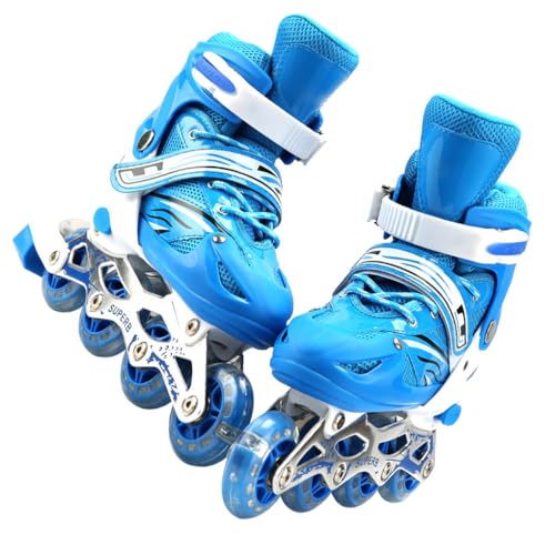 mophrati 1 par de Zapatos de Patines 2 en 1, Rodillo Unisex para niños, Parque Infantil, Patio de recreo, Equipo de práctica de Patinaje para niños, Azul M