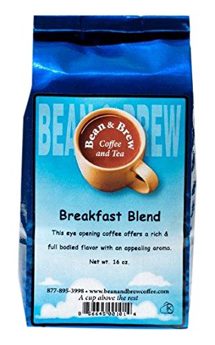 Bean & Brew Coffee & Tea Breakfast Blend Whole Bean Coffee, 1 lb