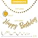 Artistrend Happy Birthday Banner Gold Decorations Set with Garland and Swirls
