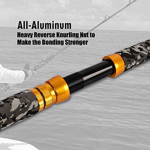 Fiblink 1-Piece Saltwater Offshore Trolling Rod 6-Feet Big Game Rod Conventional Boat Fishing Pole (50-80Lbs) #TOP3