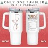 Nurse Gifts Tumbler 20Oz – Nutrition Facts Design – Double Wall Insulated, BPA-Free – Perfect RN, LPN, Nursing Student Appreciation, Birthday, Retirement Present