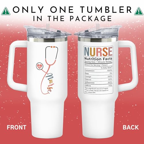 SUCHAGIFT Nurse Gifts for Women - Nurses Week Gifts - Gift for Nurses - Nurse Rn Practitioner Gift for Women - Retirement, Birthday, Graduation, Christmas Appreciation Nursing Ideas - 40 Oz Tumbler by SUCHAGIFT - Used condition - Image 2