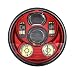 Produktbild SKUNTUGUANG Rot 5,75 Zoll Runde Led Scheinwerfer für Motorrad Harley Davidson XL 1200C, rot
