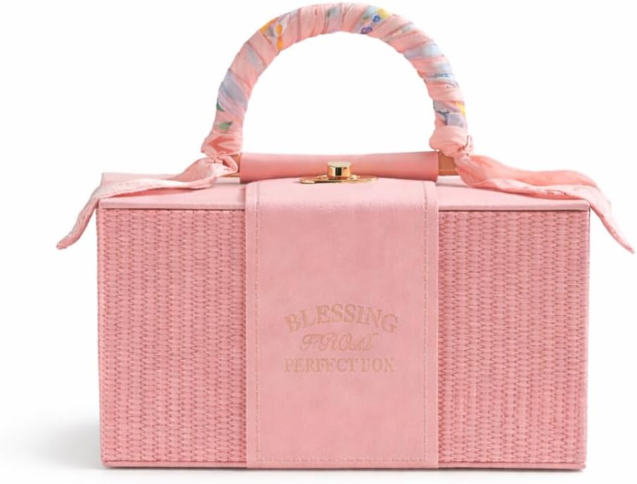 Maid of Honor proposall Gifts Box Set for Women – Bride to be Gifts,Luxury Wedding Gift Set with Clutch Bag, Jewelry,Mirror & Accessories, Ready to Gifts