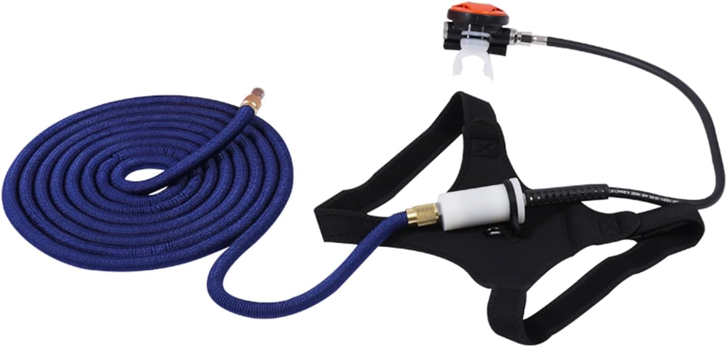 Diving Ventilator Breathing Tube Set, Second Stage Regulator with 39ft Hose Diving Breathing Scuba Diving Equipment