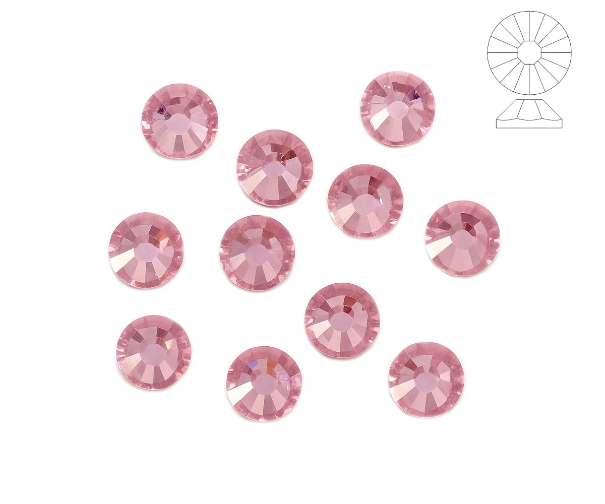 Beadsland 1440 PCS Strass à Dos Plat Pierres Précieuses Rondes Pour Nail Art Et Craft Glue Fix, Sombre Siam (SS3(1.2-1.4mm