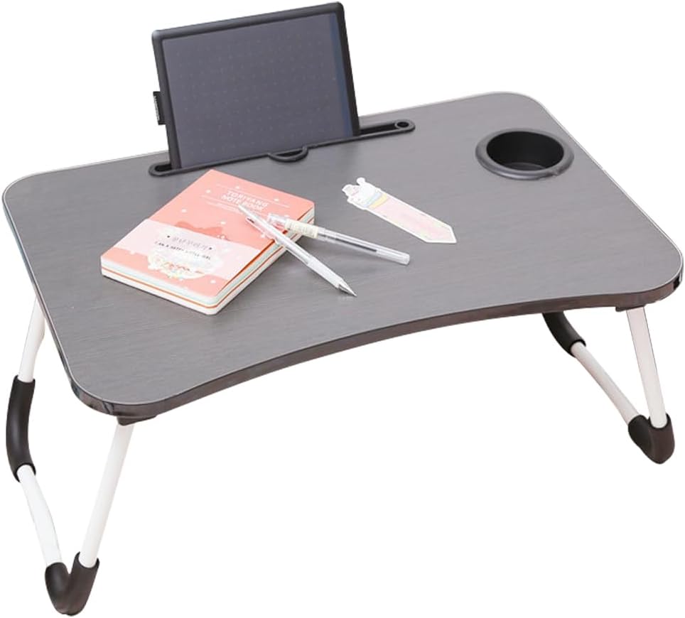 Provecta Laptop Bed Table,Foldable Portable Lap Standing Desk with Cup