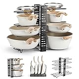 Pots and Pans Organizer for Cabinet With 3 DIY Methods, Adjustable Pan Organizer Rack for Cabinet,...