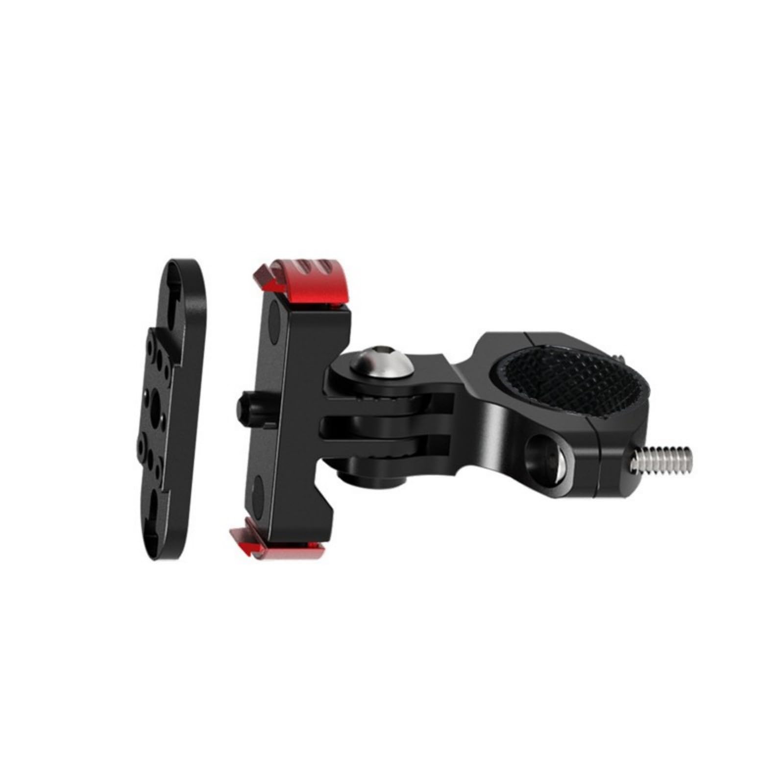 Soporte de bicicleta de aluminio de desmontaje rápido con cerraduras magnéticas y amortiguación de 360 grados para múltiples modelos de cámara de acción, accesorios de montaje de bicicleta de aleación