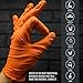 MED PRIDE Maxx Strength Nitrile Industrial 8 Mil Thick 100 Gloves/Large - Diamond Texture Disposable Safety- Heavy-Duty, Tear-Resistant Mechanic Automotive Food Handling Gloves- Orange