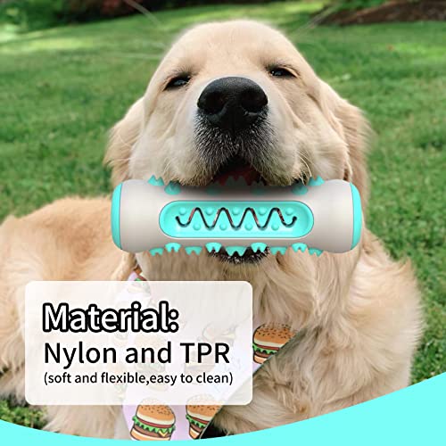 BEE&FLOWER Dog Chew Toys Indestructible, Dog Teething Toys for Puppies, Dog Treat Toys for Boredom, Dog Toothbrush Interactive Toys for Dogs, Chewing Bones for Medium/Small Dogs Blue - Image 3