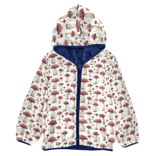Mushroom Boys Fleece Coat,Children's Zip-Up Hoodie Jacket,Baby Warm Fashion Outerwear 3-10T,A113307