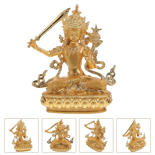 Statue Bouddha Dorée Mandjoushri pour créer une ambiance zen dans votre salon - 6