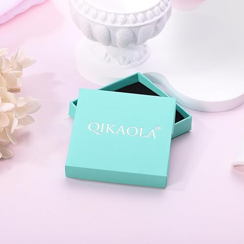 Miniatura 8 de QIKAOLA Aretes colgantes de plata de ley 925 para mujer, aretes de aro de circonita cúbica, aretes colgantes de plata hipoalergénica