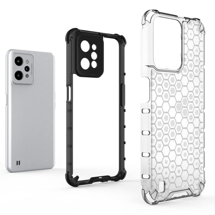 Image of Lustree TPU Honey Comb Armor Shock Proof Back Cover for for Samsung Galaxy M33 5g (Transparent)