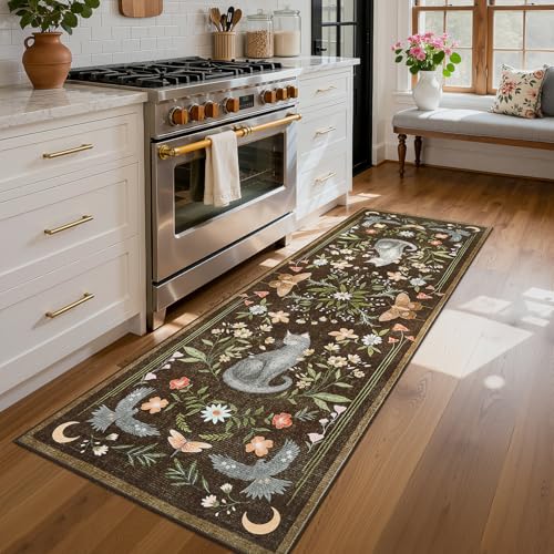 GarveeHome Brown Cat 2x6 Runner