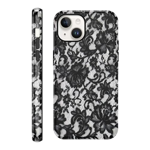 Knrlqim Cover per iPhone 14 / iPhone 13 6,1', Lace Aesthetic Disegni Motivo Estetica per Ragazze Uomo, Sottile Morbido Silicone TPU Antiurto Protettiva Custodia Case per iPhone14/13, Lace