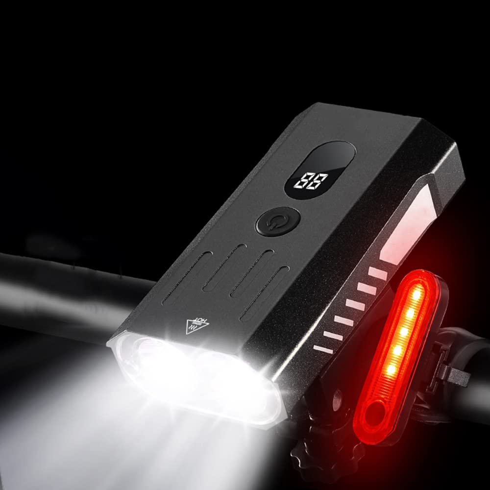 Faro Anteriore per Bicicletta a induzione, Luce Brillante per Bicicletta, Torcia Ricaricabile USB, Torcia Impermeabile per Ciclismo, Faro per Bicicletta