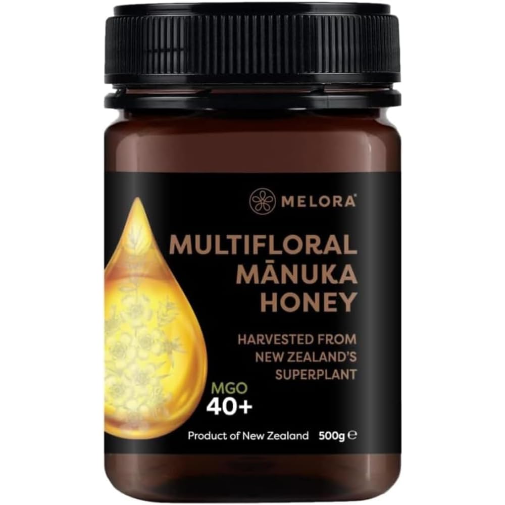 Melora Genuine Manuka Honey - 40 MGO, 500g - 100% Pure & Traceable Manuka from New Zealand
