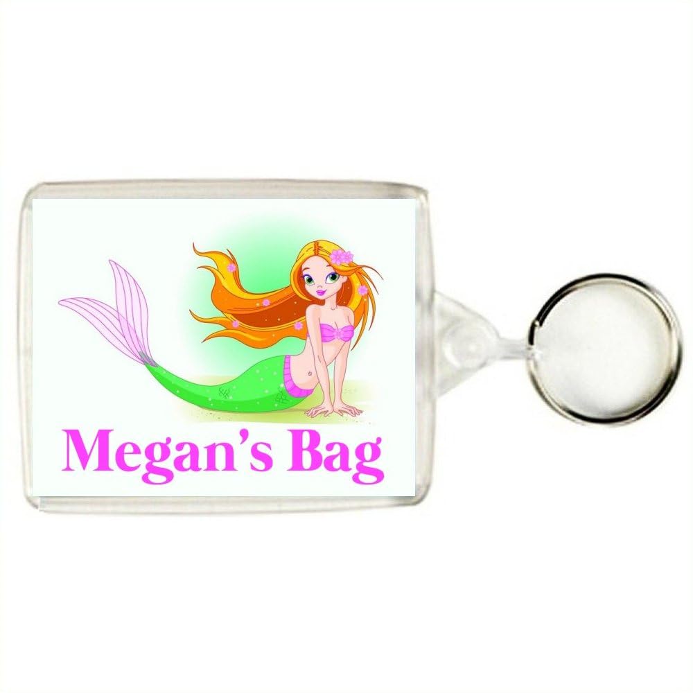 Key Expressions Multicoloured Personalised Mermaid Keyring/Bag Tag - Great For Tagging School Bags, Backpacks, Coats, Luggage Etc