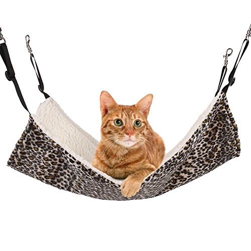 Pecute Cat Kitten Hanging Hammock Bed Pad Pet Cat Cage Comforter Large
