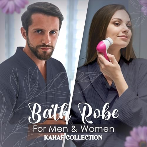 Image of Waffle Knit Lightweight Kimono Spa & Bath Robes for Women and Men - Quick Dry - Soft