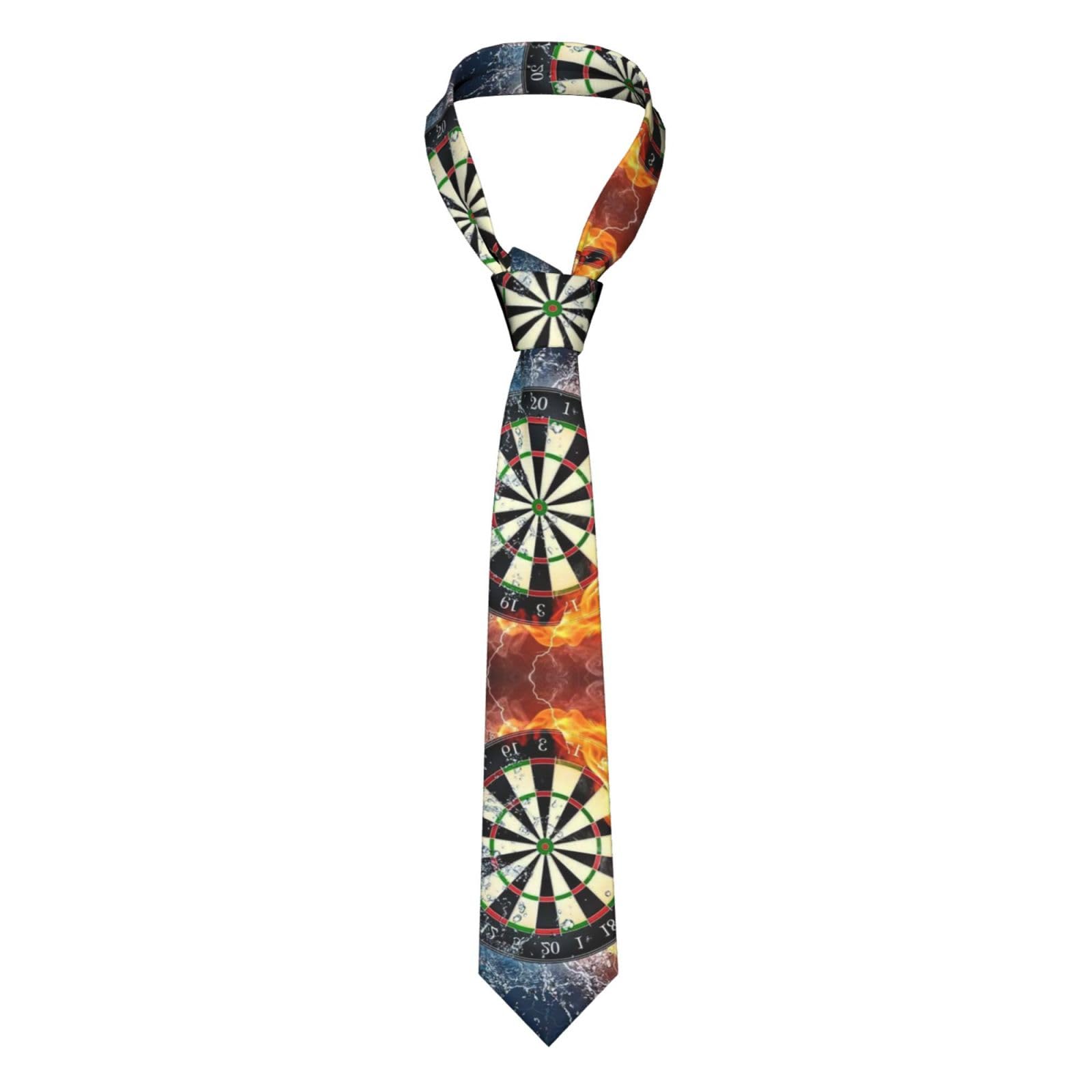 Dart Board Men's Tie - All-over Printed Slim Fit Suit Tie for Business Occasion Birthday Party Wedding Banquet