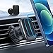 OMOTON Soporte Movil Coche, Soporte Magnético Teléfono Automóvil 360° Rotación Imanes con Clip Fuerte, Soporte Teléfono Coche para Todos Los Smartphones, Negro
