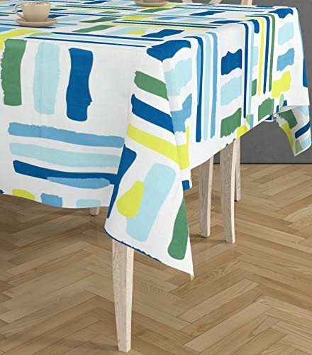 Image of Amazon Brand - Umi Super Soft Brushed Microfiber Cotton Dining Table Cloth, Printed Rectangular 6 Seater Table Cover 60X90(Inches)