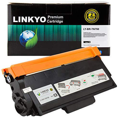 LINKYO Compatible Toner Cartridge Replacement for Brother TN750 TN-750 TN720 (Black, High-Yield)