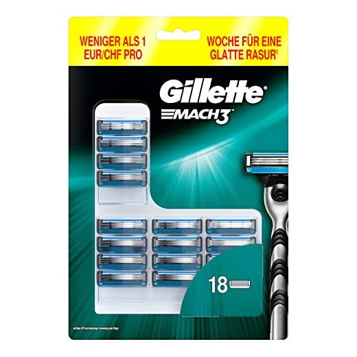 Gillette Mach3 3 Rakblad för Män Paket med 18
