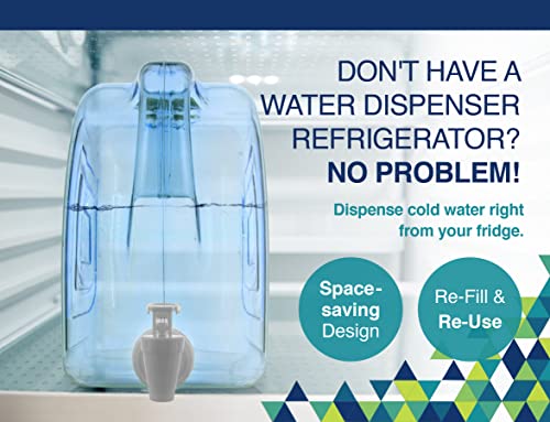 Arrow Home Products Ultra Drink Dispenser for Fridge, 2 Gallon - Plastic Beverage Dispenser with Spigot for Easy Dispensing - BPA Free Clear Plastic - Convenient Handle, Easy-Pour Spout