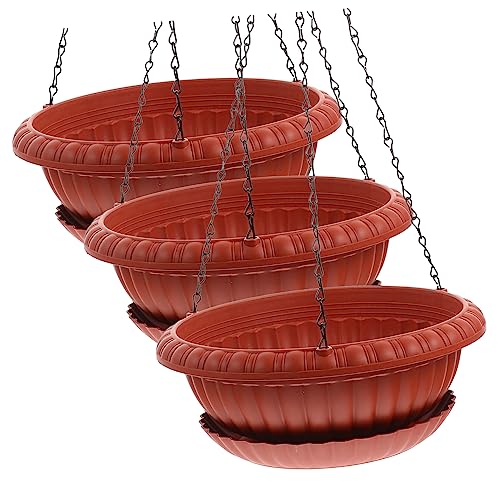 Toyvian 3ensembles Pot De Fleurs Suspendu Contenant pour Chlorophytum Résistant pour Plantes Suspendues Décoration Intérieure