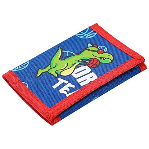 ZHONYEE RFID Wallet, Cute Cartoon Wallet with Zipper for Kids, Green Dinosaur Cover