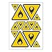 Planche A4 de stickers avertissement inflammable autocollant adhésif - B74
