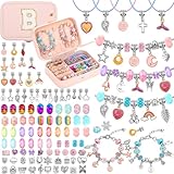 Kit de fabricación de pulseras para niñas con caja de joyería para niños, San Valentín y Navidad