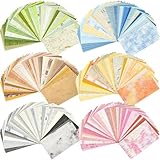300 Pcs Scrapbook Paper Kit - 6 Pack Textured&Printed Decoupage Paper Assorted Set Colorful Special Mixed For Scrapbooking Supplies Junk Journaling Bullet Cards Making Craft Collage 4.13X2.44 Inch