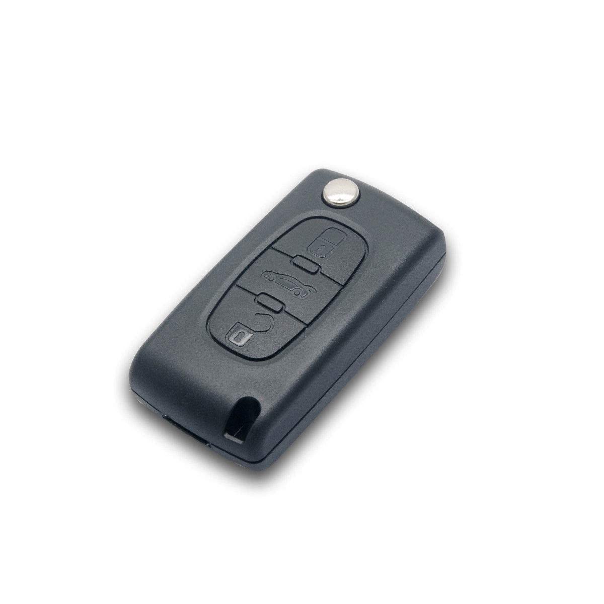 Llave remota de coche para Peugeot 207 y 307: repuesto portátil de 3 botones con mando inteligente 8