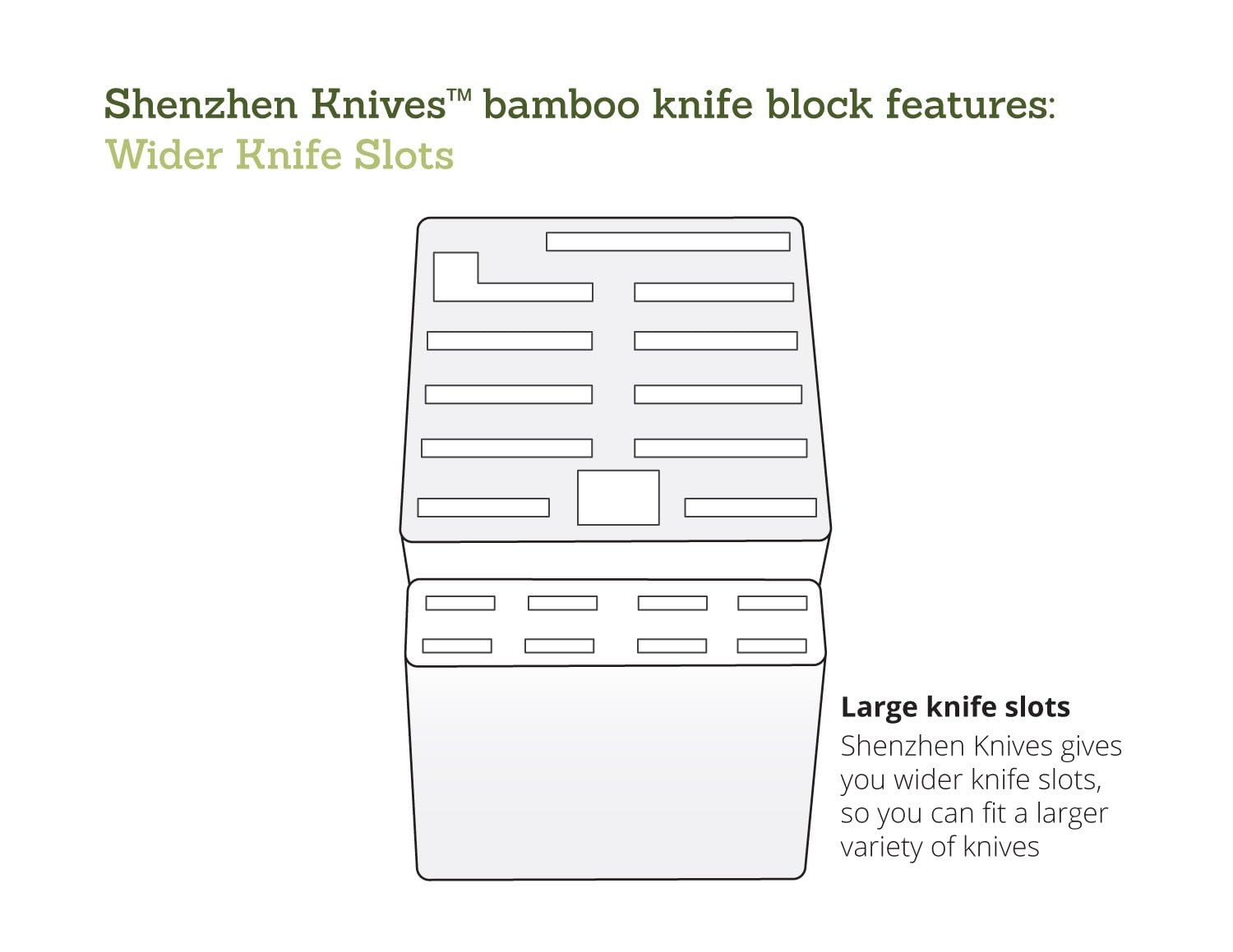 Shenzhen Universal-Messerblock Bambusholz, 20 Schlitze