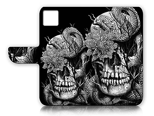 For Iphone 13 Pro, Designed Flip Wallet Phone Case Cover, A24327 Horror Snake Skull 24327 #TOP4