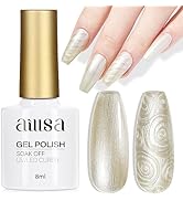 AILLSA Pearl Gel Nail Polish Mermaid Chrome Gel Polish Pearlescent Shell Nail Gel Polish Champagn...