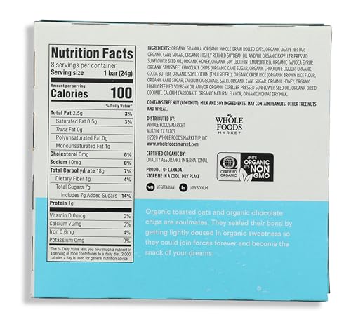 Image of 365 by Whole Foods Market, Organic Chocolate Chip Chewy Granola Bars, 8 Count