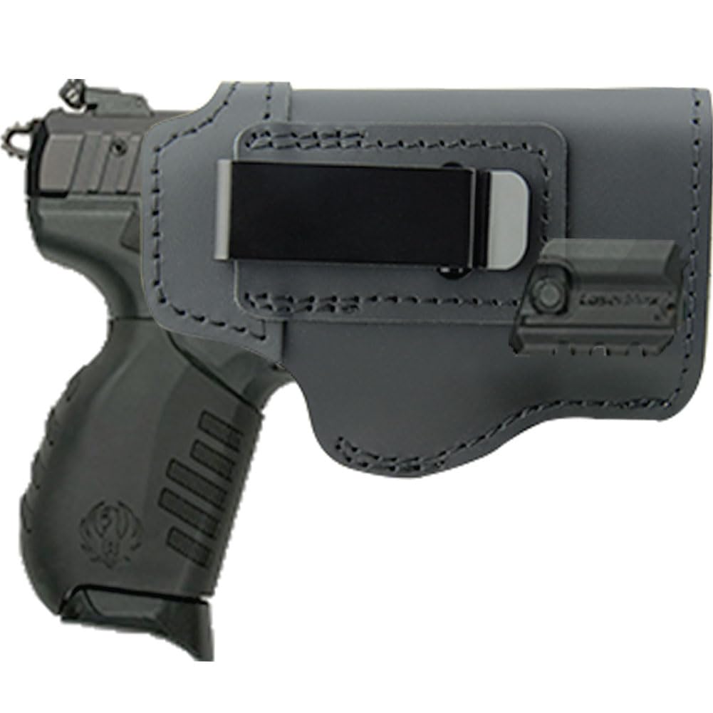 Leather IWB Holster for Ruger SR22 – Fits Ruger SR22 with or Without LaserMax Mini Laser for Concealed Carry