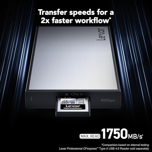 Image of Lexar 2TB Professional CFexpress Type A Silver 4.0 Memory Card, for Photographers, Videographers, Up to max 1750 /1650 MB /s, 8K Video (LCAEXS4002T-RNENU)