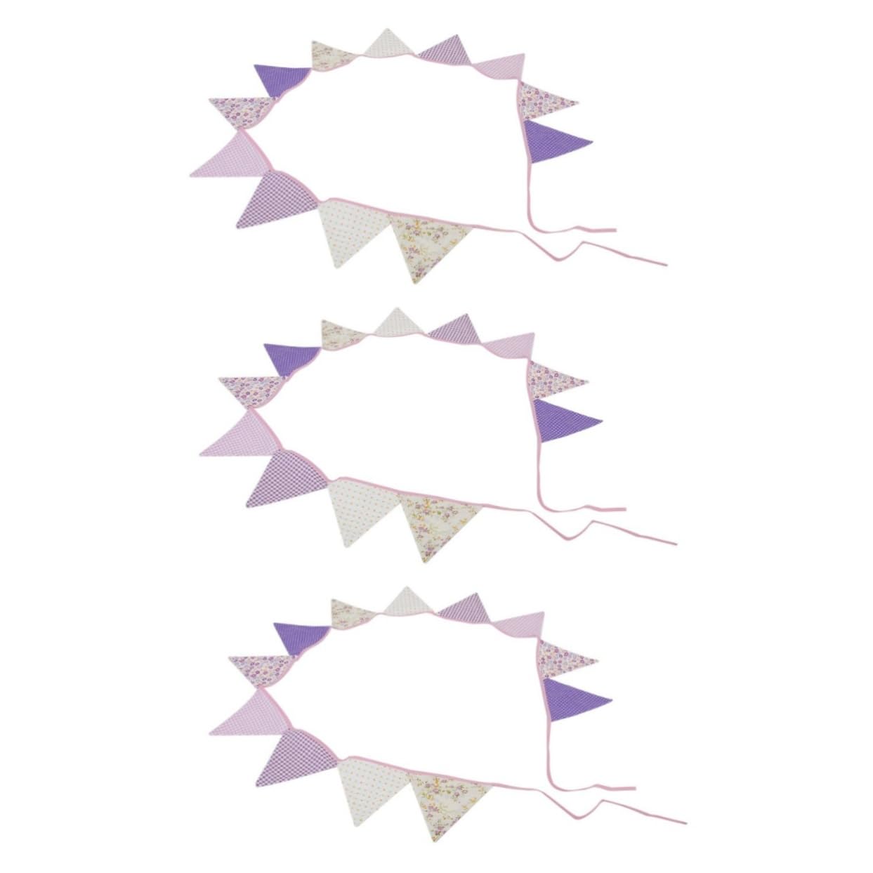PRETYZOOM 36piezas Banderines Triangulares De Color Púrpura Guirnalda Decorativa Para Fiestas y Bodas Para Celebraciones y Decoraciones De Jardín