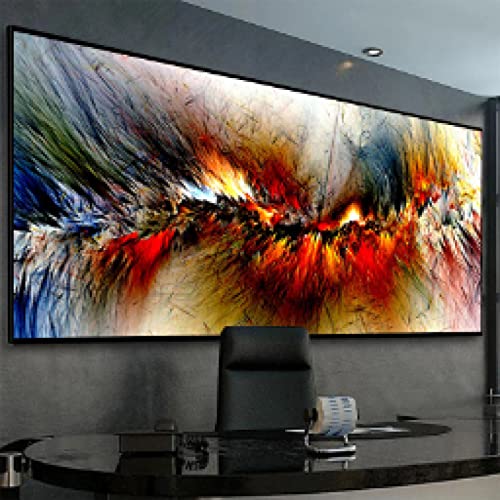 Toile nuage abstrait 60x120cm pour habiller un grand mur vide de salon moderne