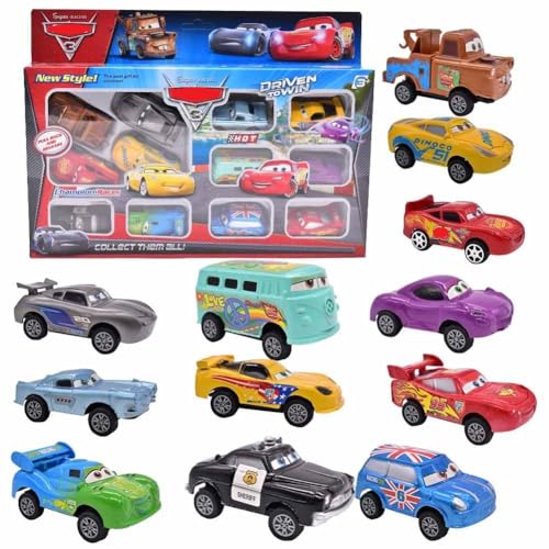Carros para crianças, 12 peças mini carros de corrida de Inercia Toy Cars modelo carros de brinquedos metálicos Toy Cars carreiras modelo para crianças presentes