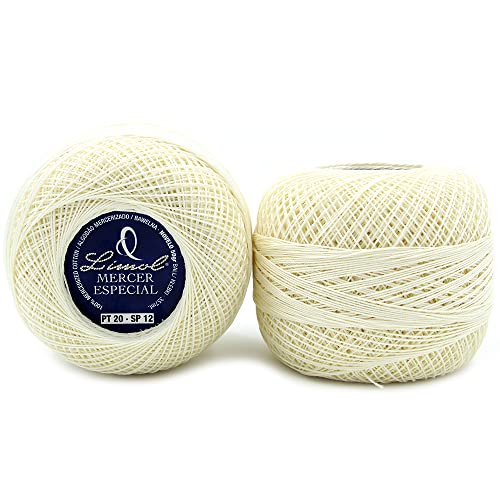 Limol Size 20 50 Grs 100% Egyptian Cotton Special Mercerized Crochet Thread Ball Set (Linen)