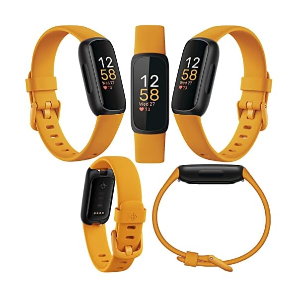 Fitbit Inspire 3 Health & Fitness Activity Tracker (Morning Glow) with Workout Intensity, Sleep Tracking, 2 Sizes Bands, 3.3foot Charging Cable, Wall Adapter, Screen Protectors & PremGear Cloth - Image 3